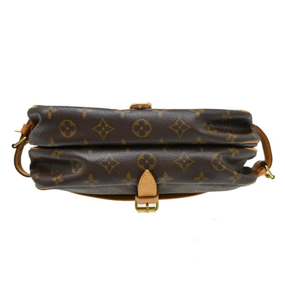 Louis Vuitton Saumur Handbag Monogram Canvas, Brown, Canvas, Shoulder Bag