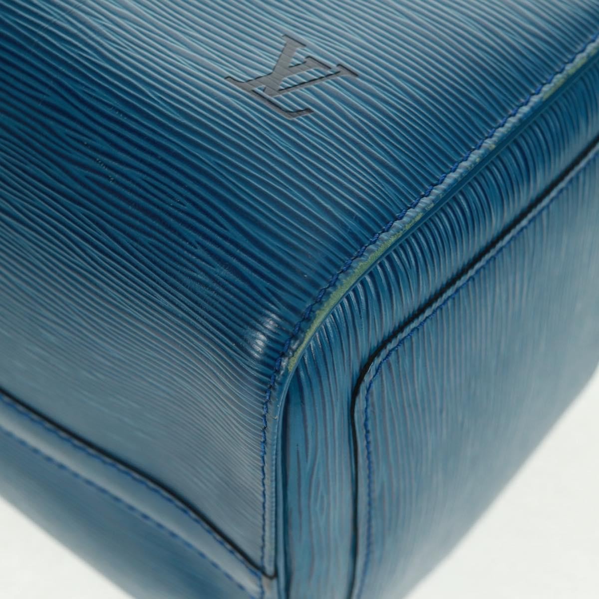 Louis Vuitton Speedy Handbag Epi Leather, BLUE, LEATHER, Handbag