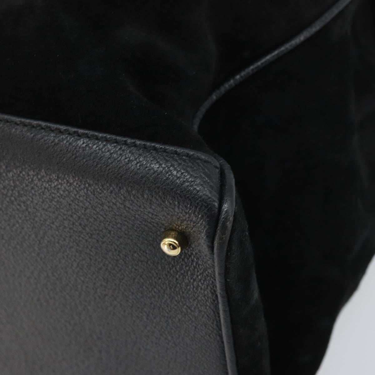 Gucci Bamboo tote bag Suede, Black, Suede, Tote Bag