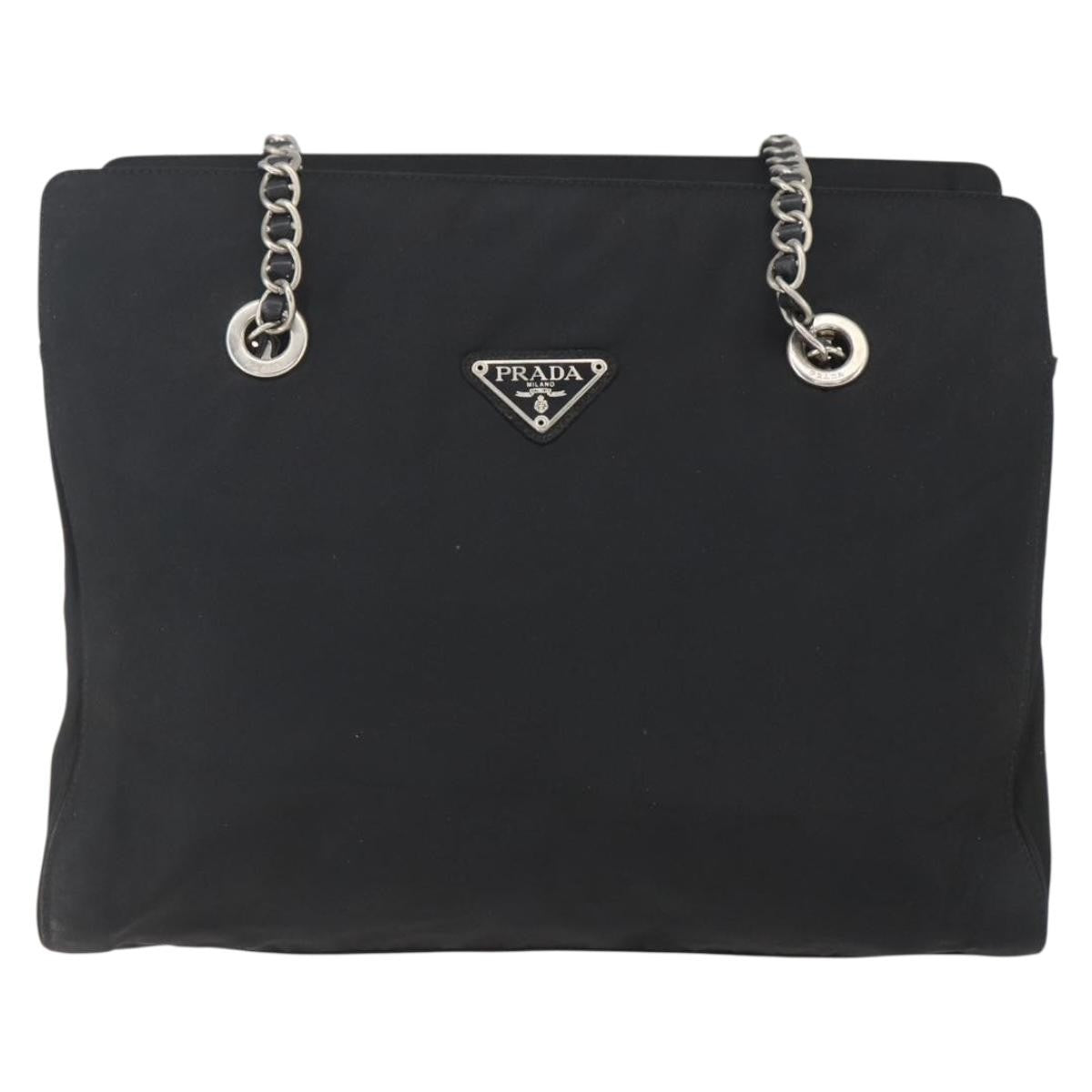 Prada Vintage Shoulder Bag Tessuto, BLACK, NYLON, Shoulder bag