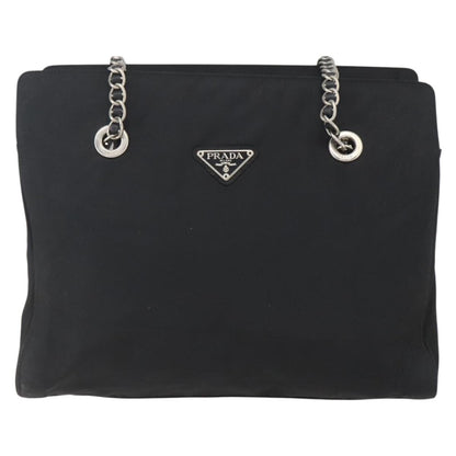 Prada Vintage Shoulder Bag Tessuto, BLACK, NYLON, Shoulder bag