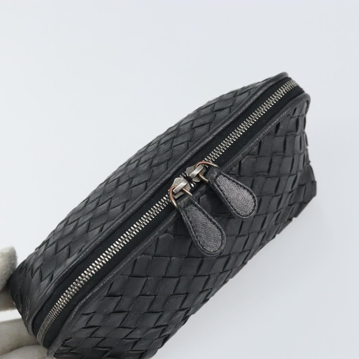 Bottega Veneta Intrecciato Clutch bag Leather, BLACK, LEATHER, Clutche & pouche