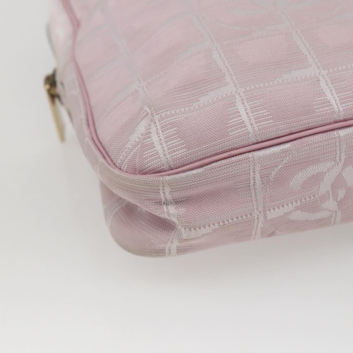 Chanel Travel Line Crossbody Bag Nylon, PINK, NYLON, Shoulder bag