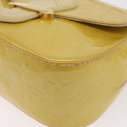 Louis Vuitton Bellflower Handbag Monogram Vernis, Yellow, Patent Leather, Shoulder Bag