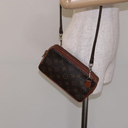 Louis Vuitton Monogram Clutch Monogram Canvas, BROWN, CANVAS, Clutche & pouche