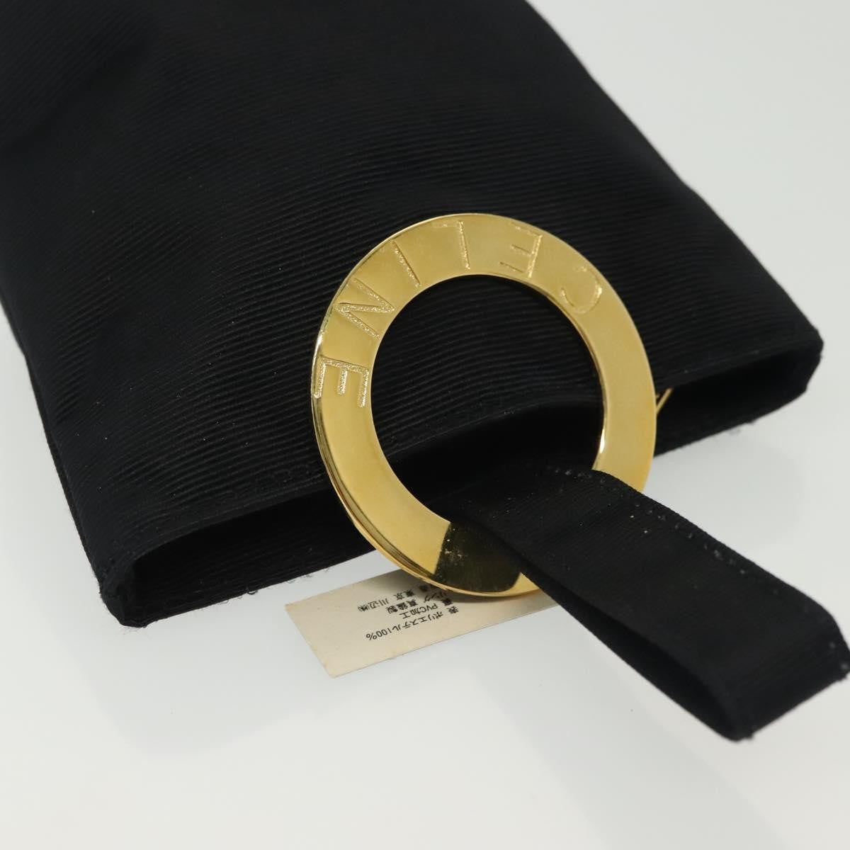 Celine Circle Logo Pouch Nylon, BLACK, NYLON, Clutche & pouche