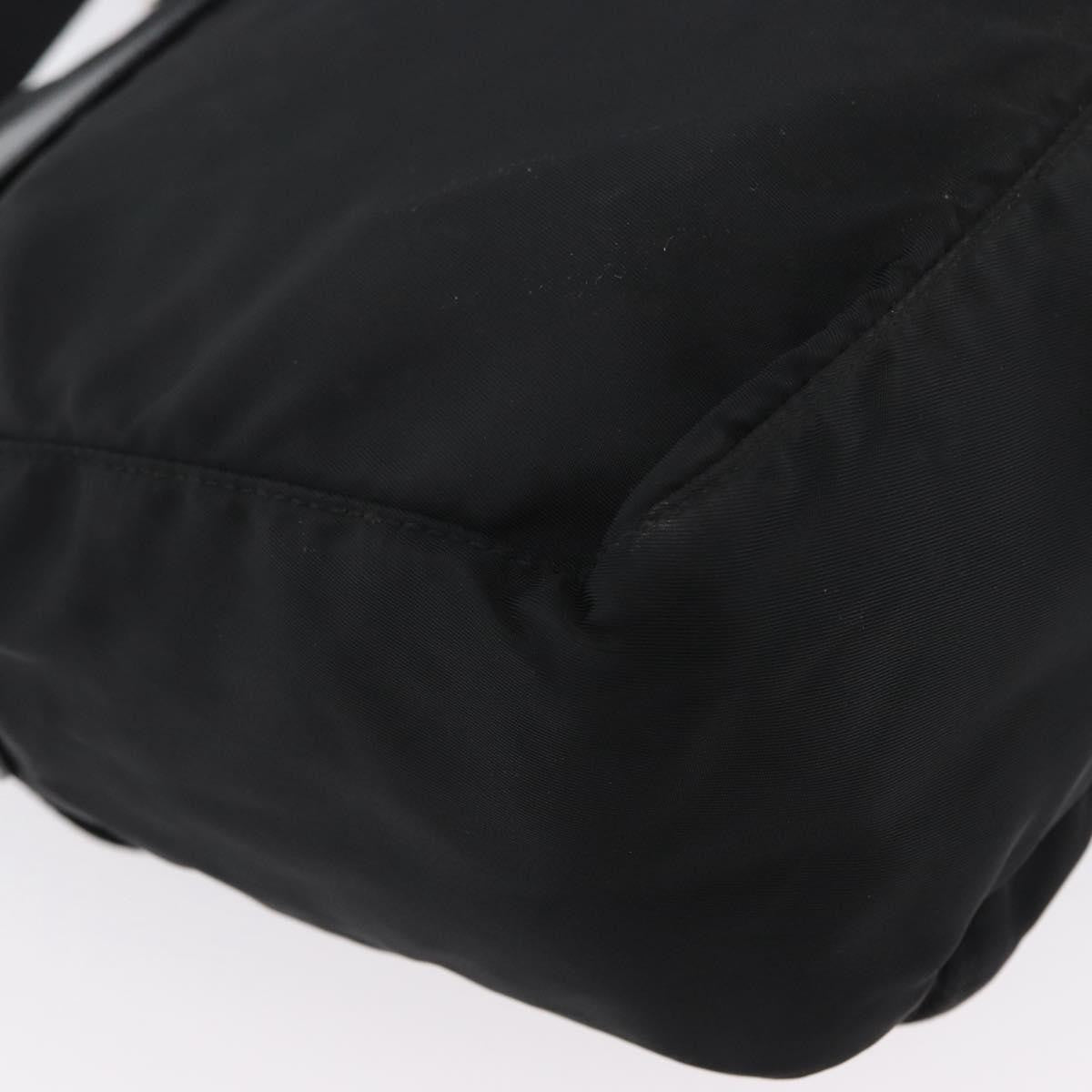 Prada Buckle Messenger Bag Tessuto, Black, Nylon, Shoulder Bag