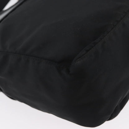 Prada Buckle Messenger Bag Tessuto, Black, Nylon, Shoulder Bag