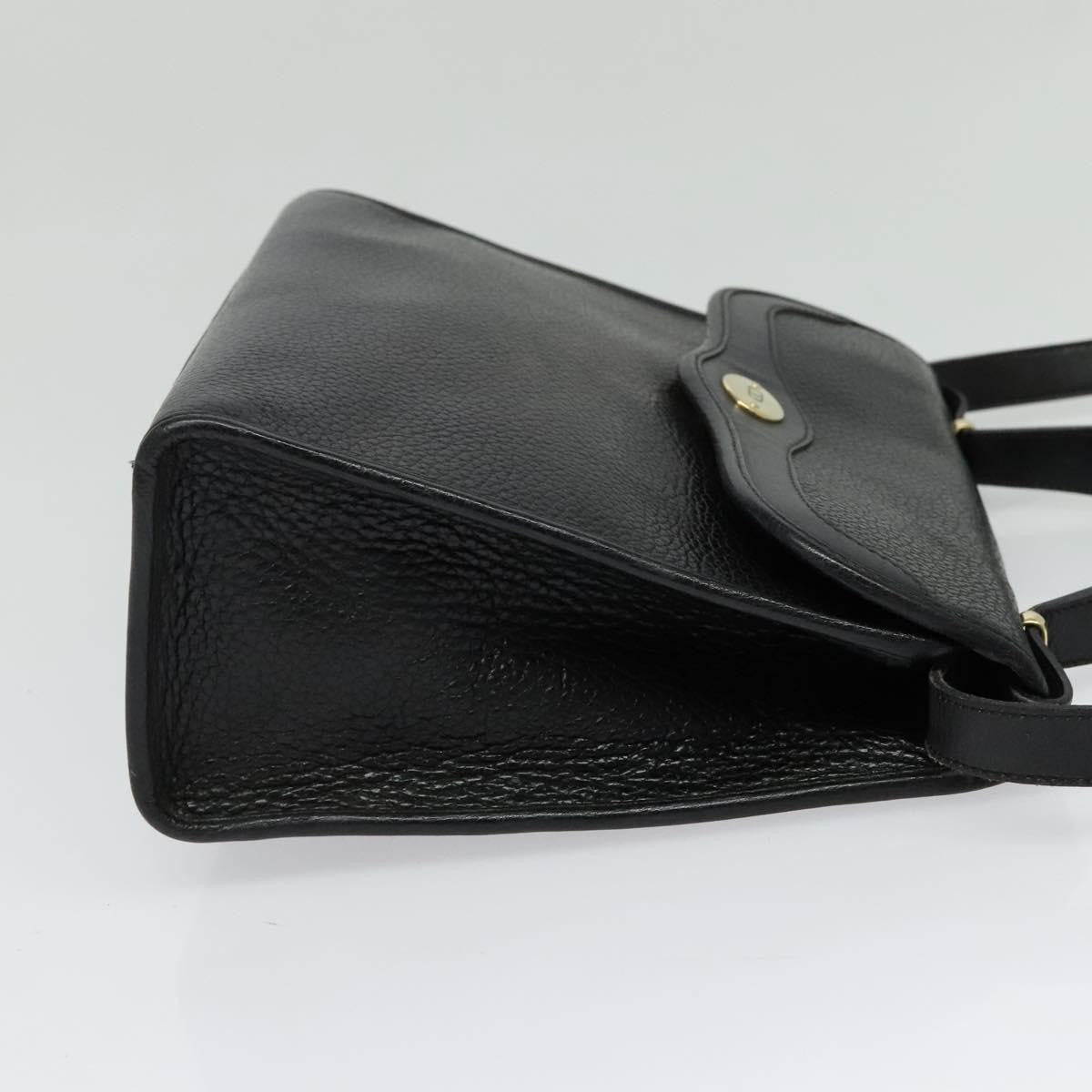Christian Dior Vintage CD Handbag Leather, BLACK, LEATHER, Handbag