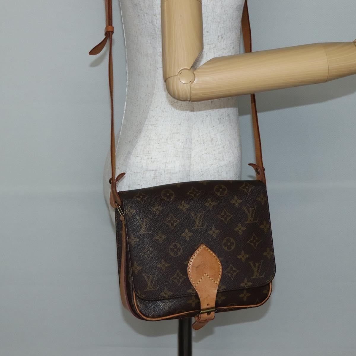 Louis Vuitton Cartouchiere Handbag Monogram Canvas, BROWN, CANVAS, Shoulder bag