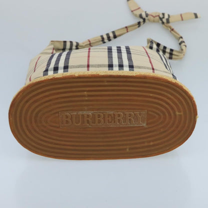 Burberry Nova check Shoulder bag Canvas, BEIGE, CANVAS, Shoulder bag