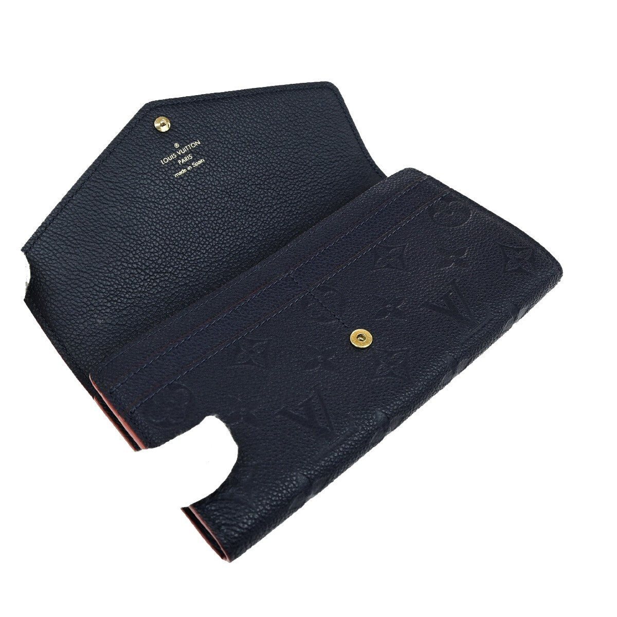Louis Vuitton Sarah Wallet NM Monogram Empreinte Leather, NAVY, LEATHER, Wallets