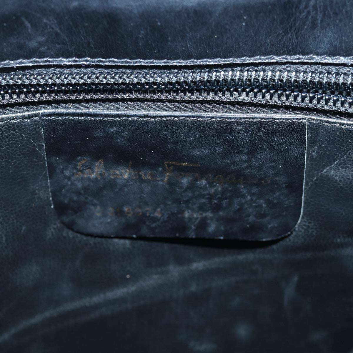 Salvatore Ferragamo Vintage Shoulder Bag Leather, Black, Leather, Shoulder Bag