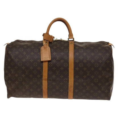 Louis Vuitton Keepall Bag Monogram Canvas, BROWN, CANVAS, Travel bag