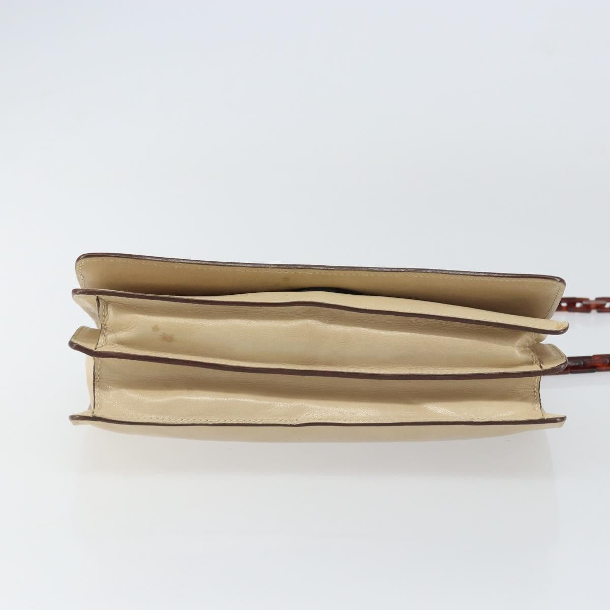 Prada Flap Shoulder Bag Leather, BEIGE, LEATHER, Shoulder bag