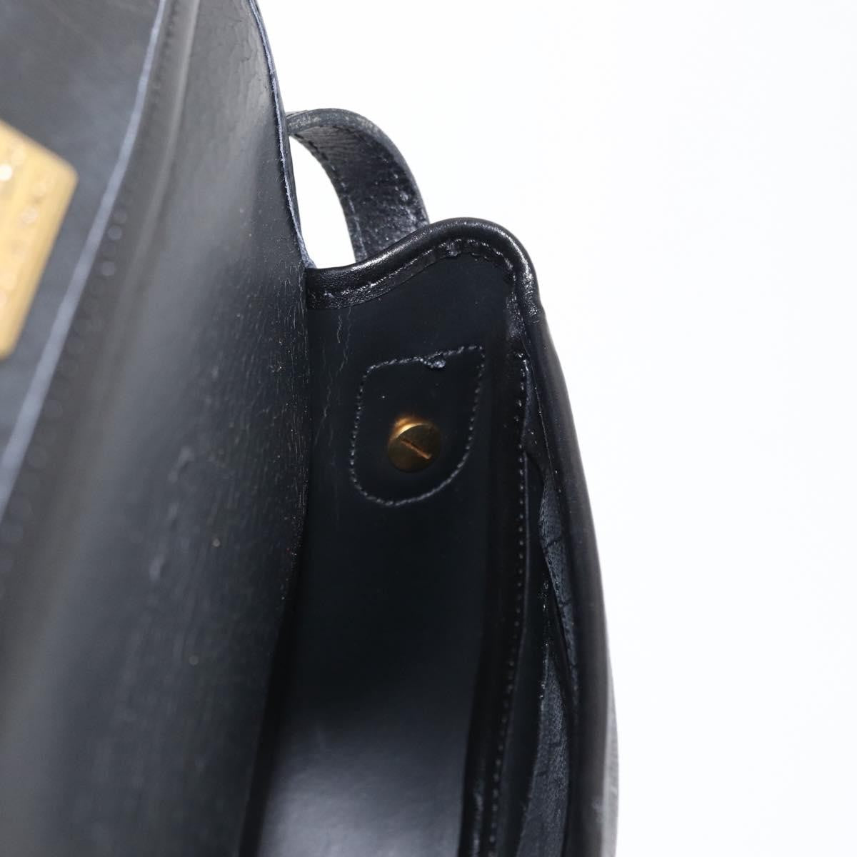 Christian Dior Vintage Honeycomb Flap Crossbody Bag Coated Canvas, BLACK, CANVAS, Shoulder bag