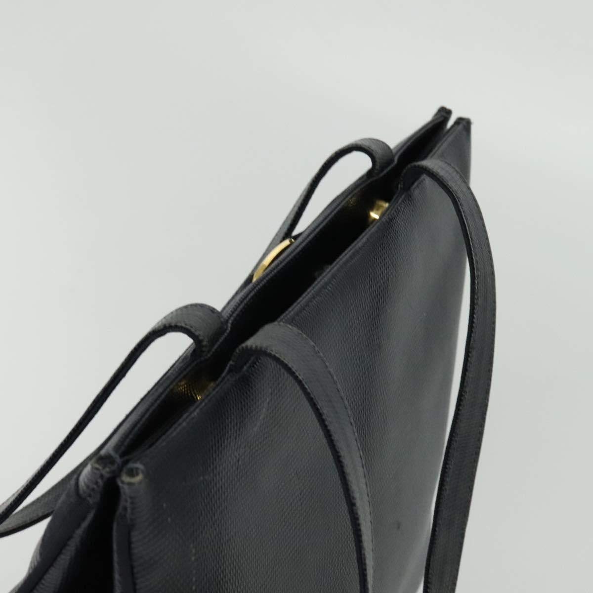 Salvatore Ferragamo Vintage Vara Bow Tote Lizard Embossed Leather, NAVY, LEATHER, Tote bag