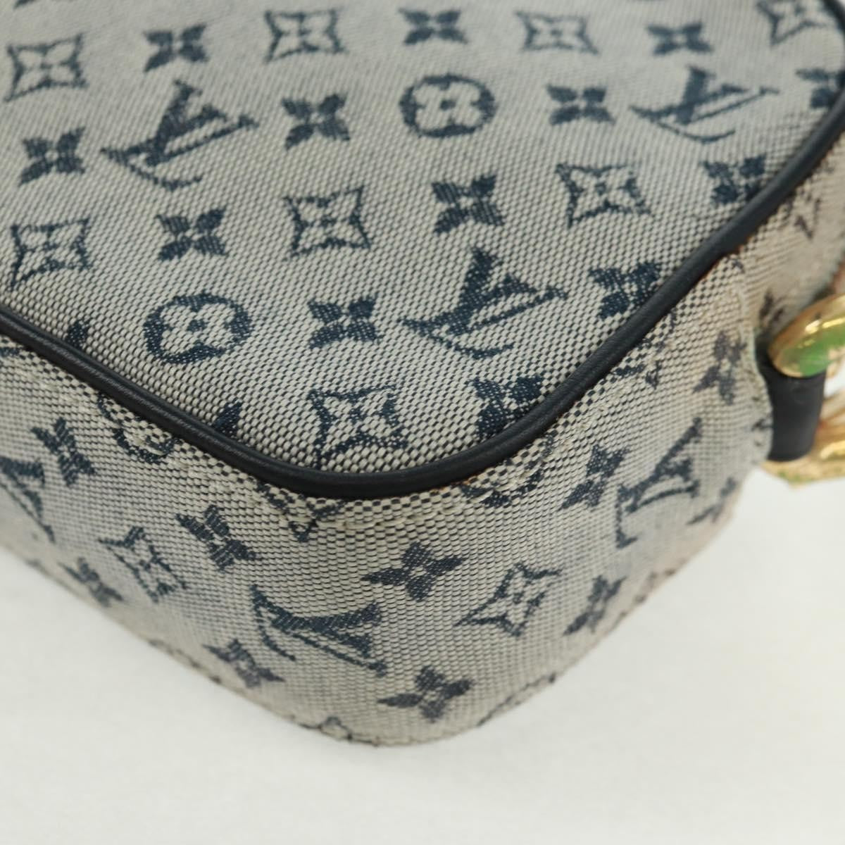 Louis Vuitton Juliette Crossbody Bag Mini Lin, BLUE, CANVAS, Shoulder bag