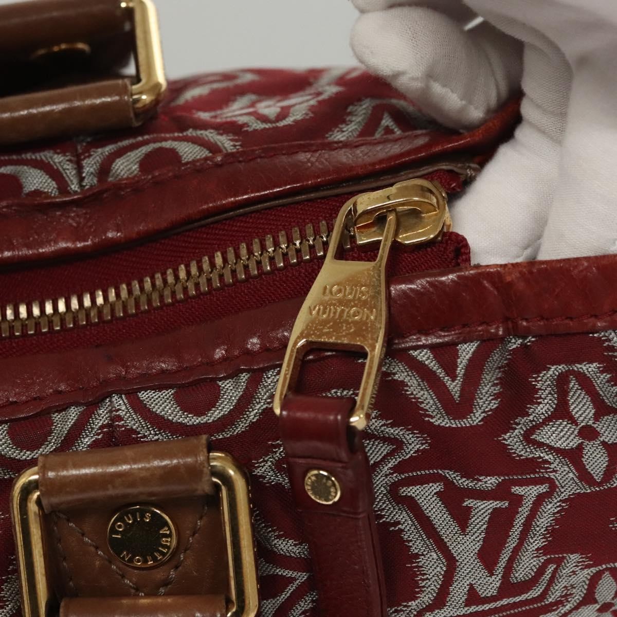 Louis Vuitton Aviator Handbag Limited Edition Monogram Jacquard, BURGUNDY, CANVAS, Handbag