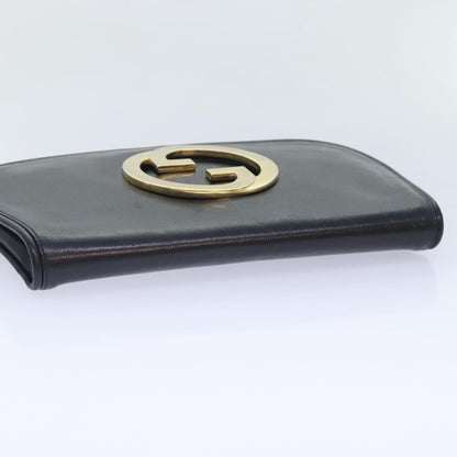 Gucci Vintage Blondie Clutch Leather, BLACK, LEATHER, Clutche & pouche