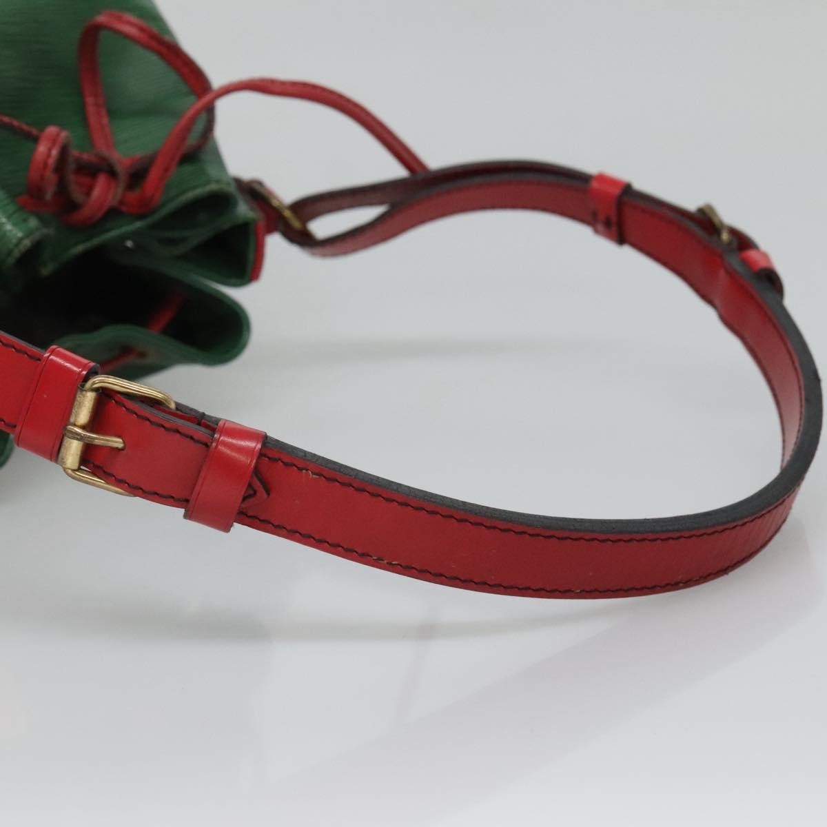 Louis Vuitton Petit Noe Handbag Two Tone Epi Leather, GREEN, LEATHER, Handbag