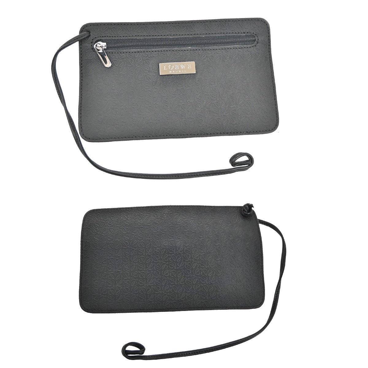Loewe Anagram Shoulder Bag Leather, BLACK, PVC, Shoulder bag