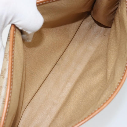 Celine Circle Logo Macadam Pouch Canvas and Leather, BEIGE, CANVAS, Clutche & pouche