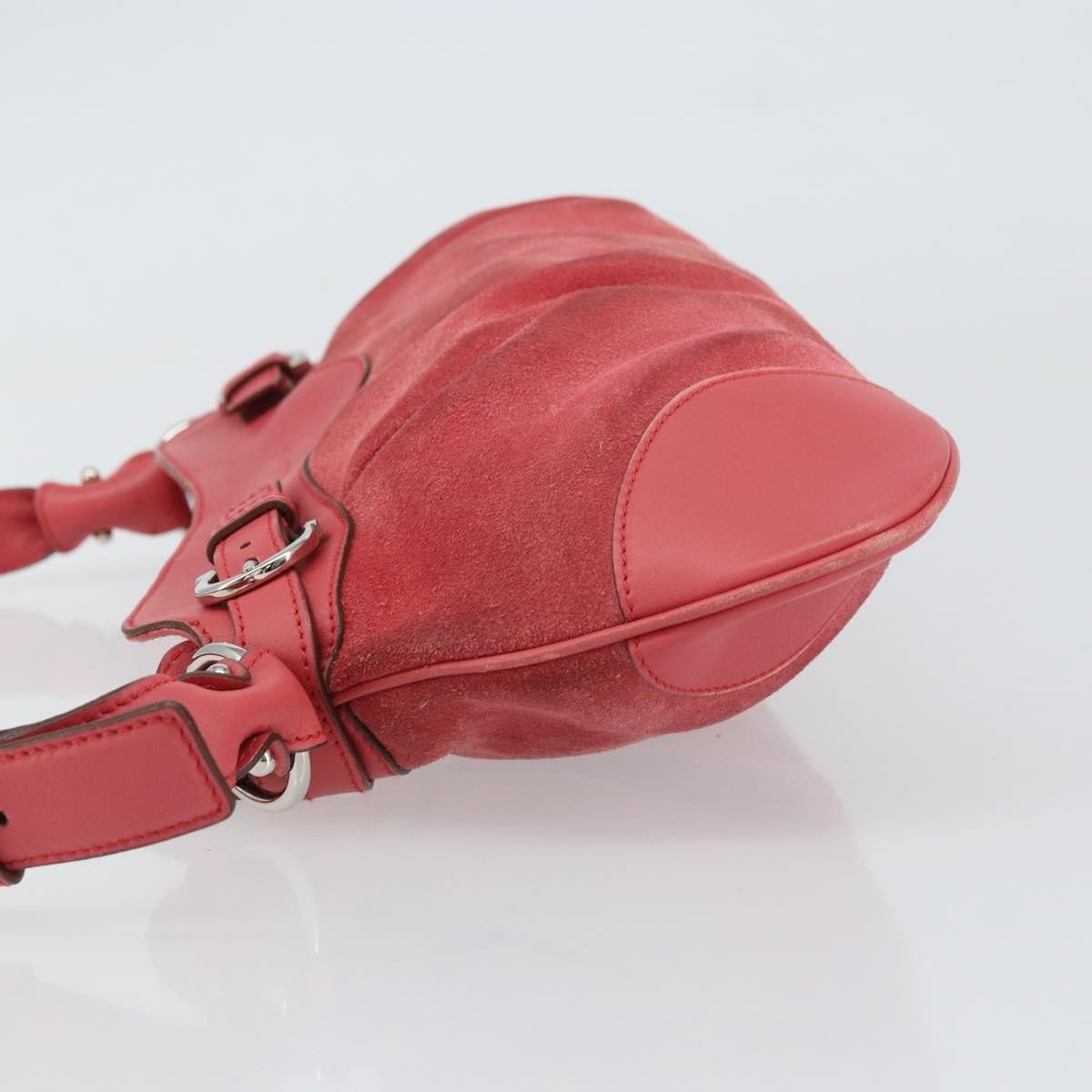 Salvatore Ferragamo Gancini Shoulder Bag Suede, PINK, SUEDE, Shoulder bag