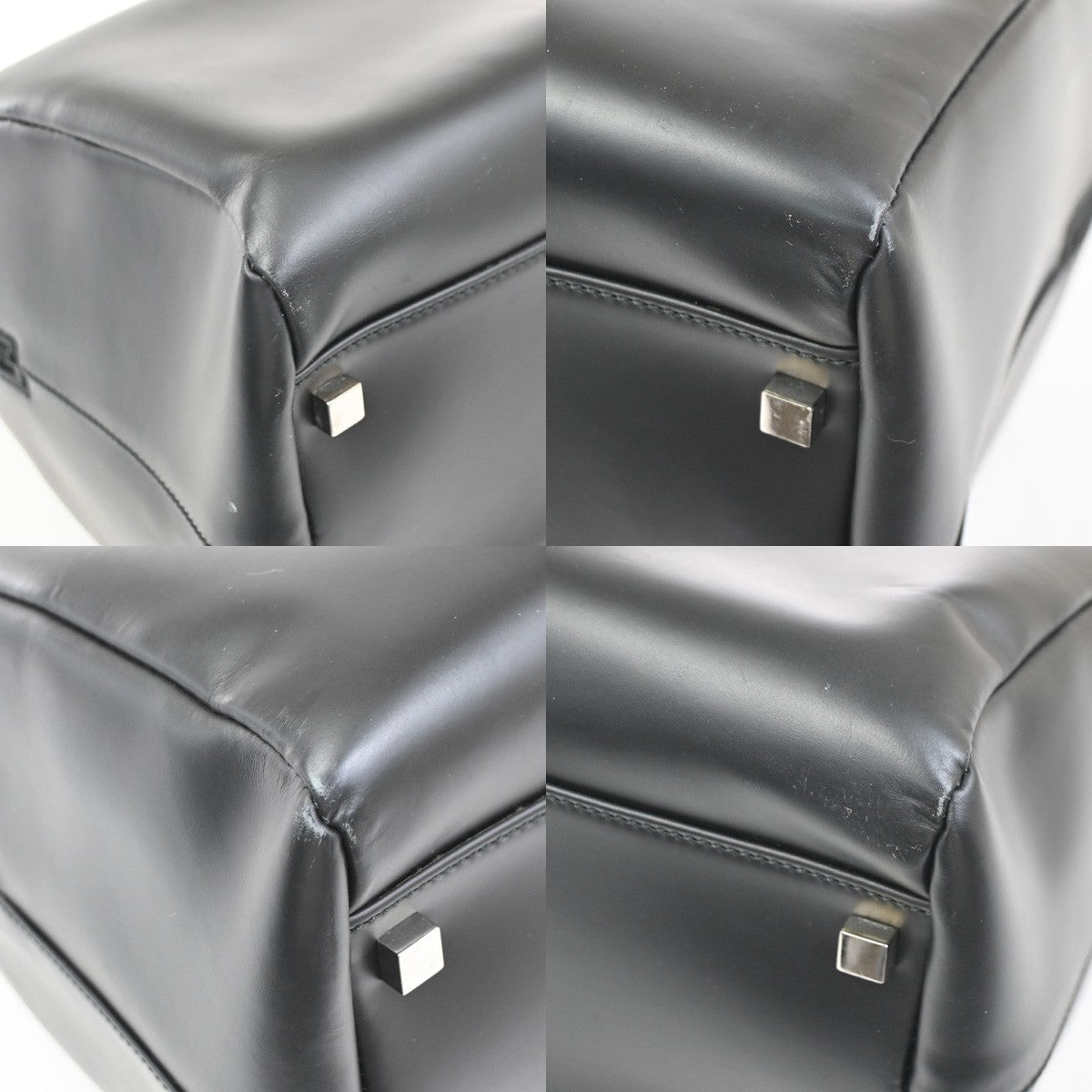 Gucci Vintage Boston Bag Leather, BLACK, LEATHER, Travel bag