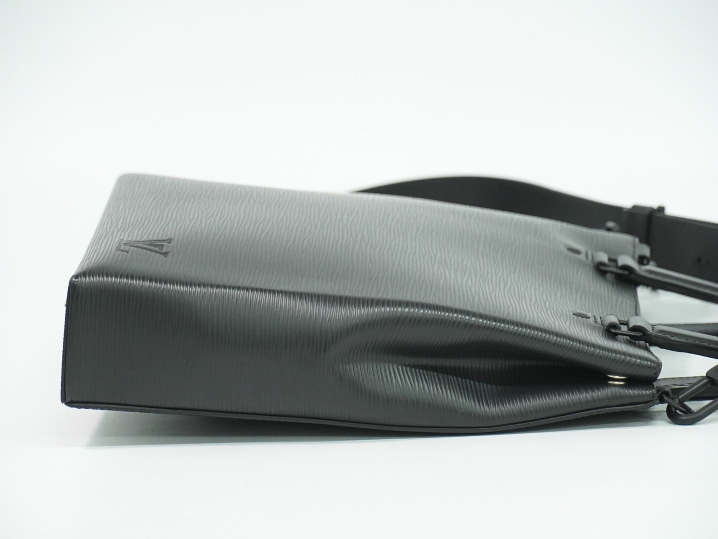 Louis Vuitton Sac Plat Fold Bag Epi Leather, BLACK, LEATHER, Handbag