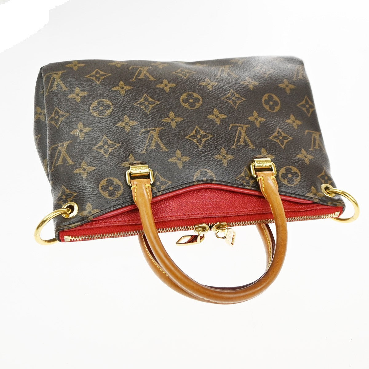 Louis Vuitton Pallas Tote Monogram Canvas with Leather, BROWN, CANVAS, Handbag