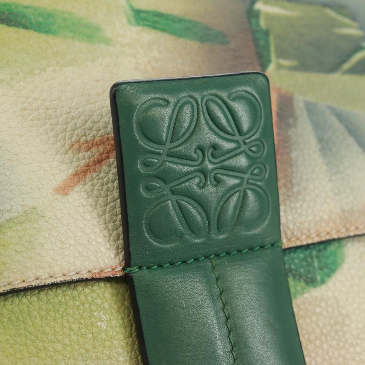 Loewe Avenue Crossbody Leather, GREEN, LEATHER, Shoulder bag