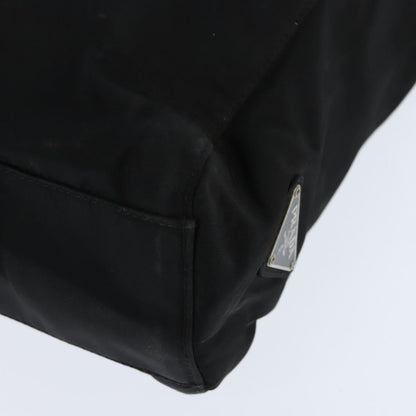 Prada Resin Handle Tote Tessuto, Black, Nylon, Tote Bag