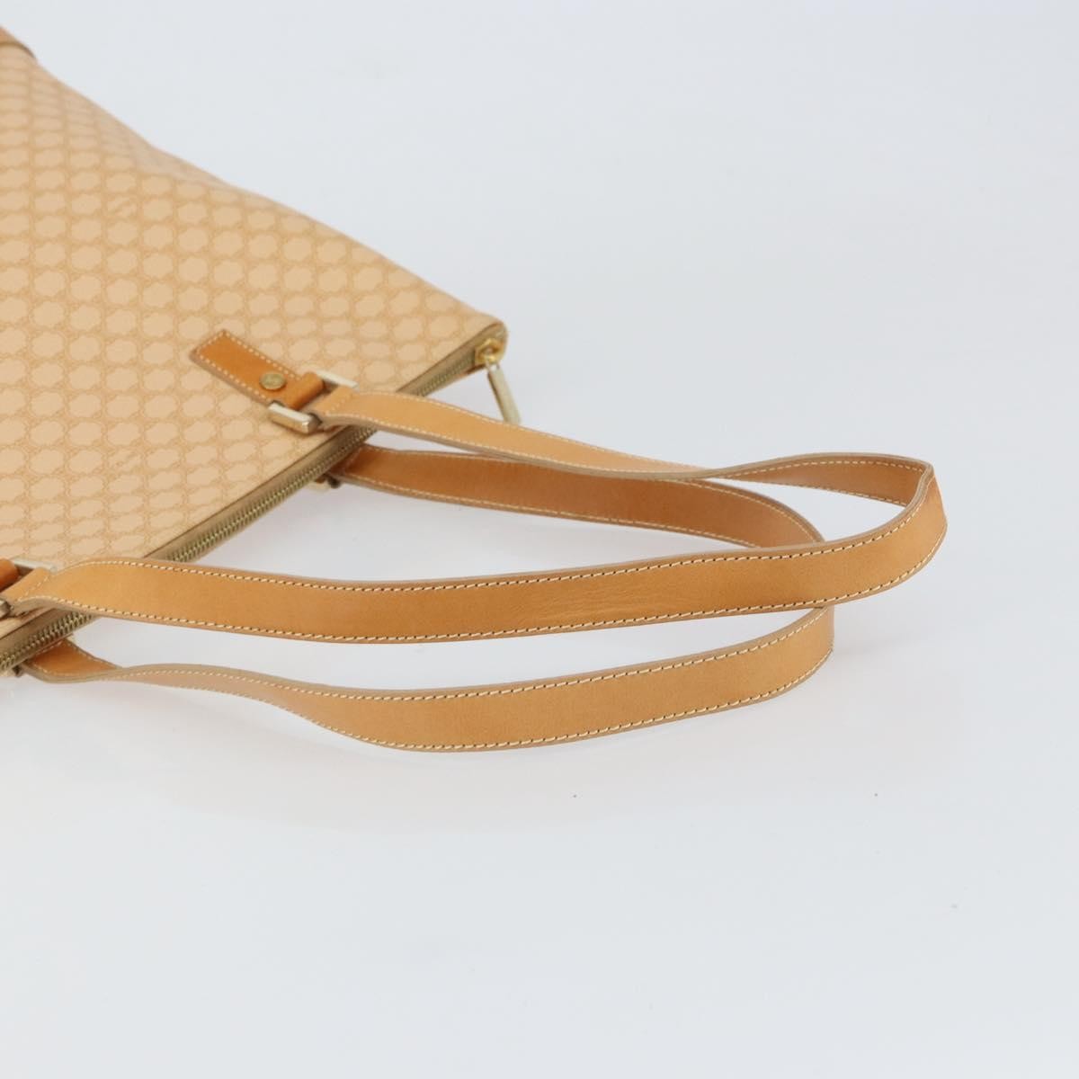 Celine Vintage Macadam Tote bag Canvas and Leather, BEIGE, CANVAS, Tote bag
