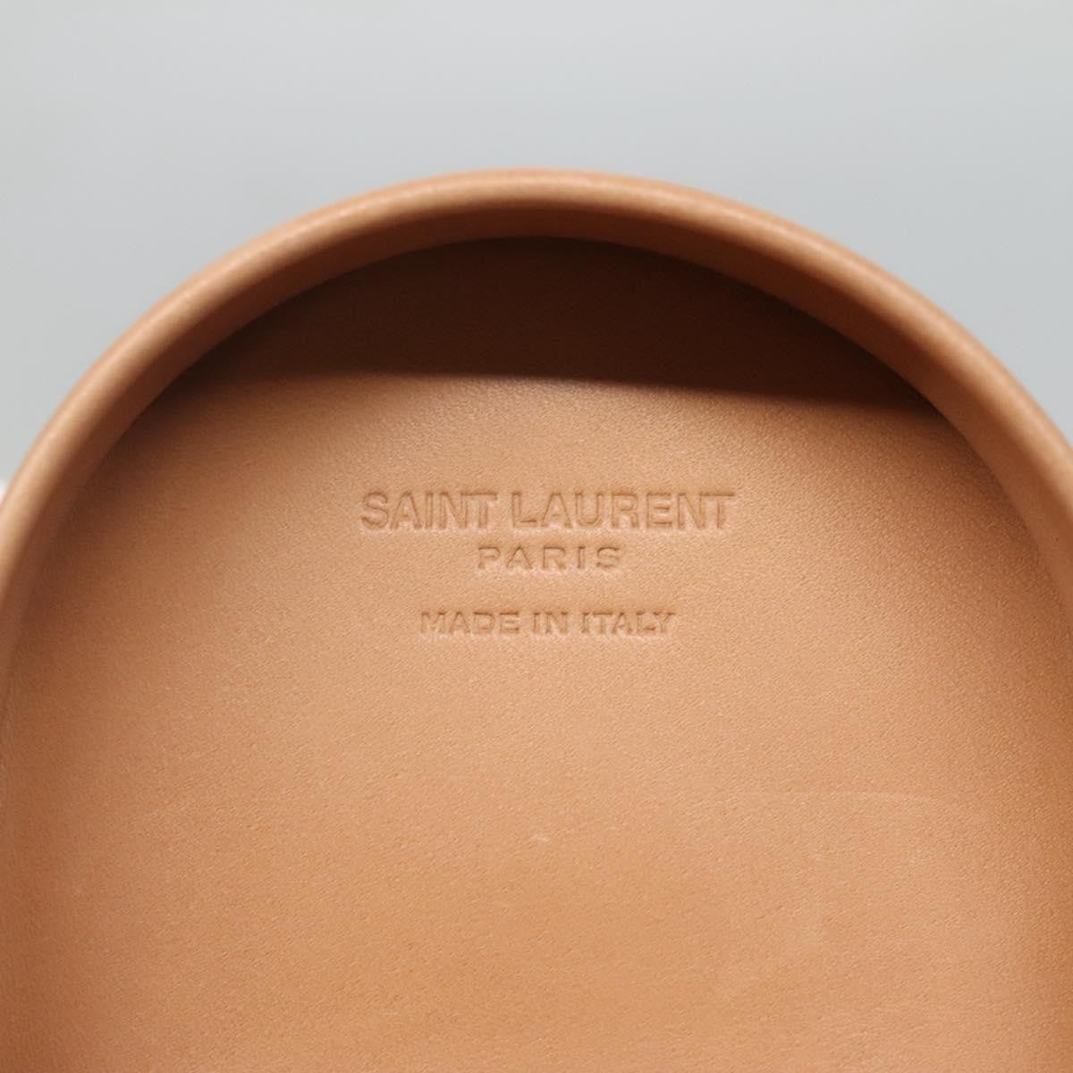 Saint Laurent Le K Chain Crossbody Bag Leather, BEIGE, LEATHER, Crossbody bag