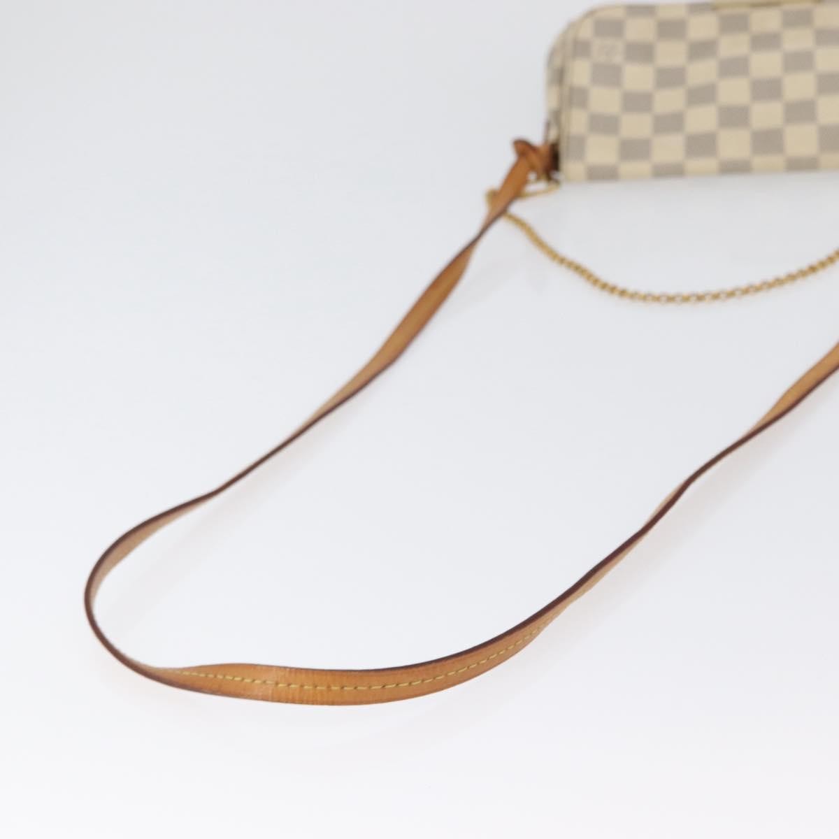 Louis Vuitton Favorite Handbag Damier, WHITE, CANVAS, Shoulder bag