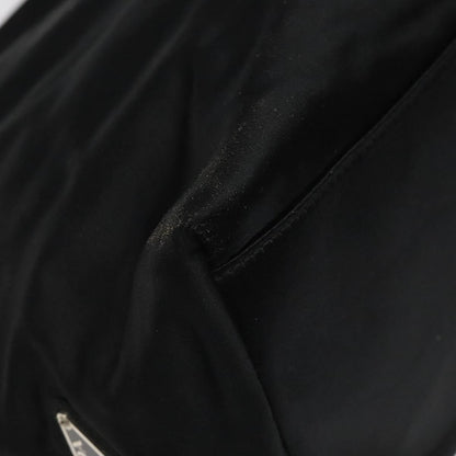 Prada Resin Handle Tote Satin, BLACK, SATIN, Tote bag