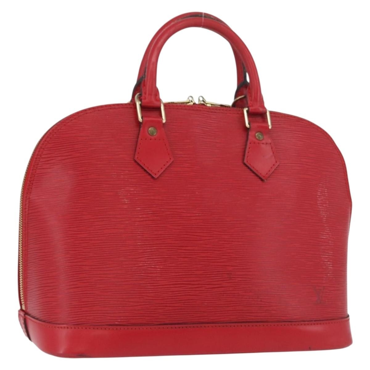 Louis Vuitton Alma Handbag Epi Leather, Red, Leather, Handbag