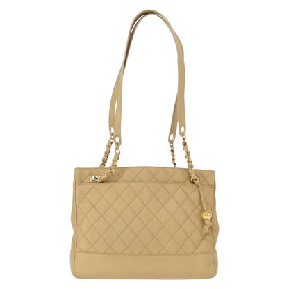 Chanel Expandable Zip Around Tote Quilted Leather, BEIGE, LEATHER, Shoulder bag