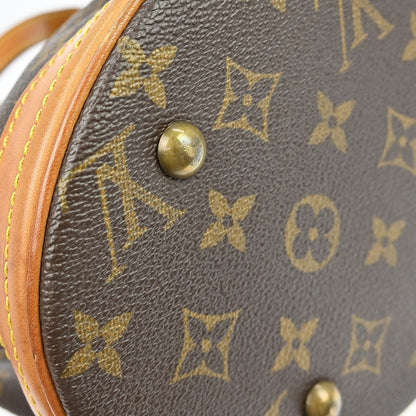 Louis Vuitton Petit Bucket Bag Monogram Canvas, Brown, Canvas, Tote Bag