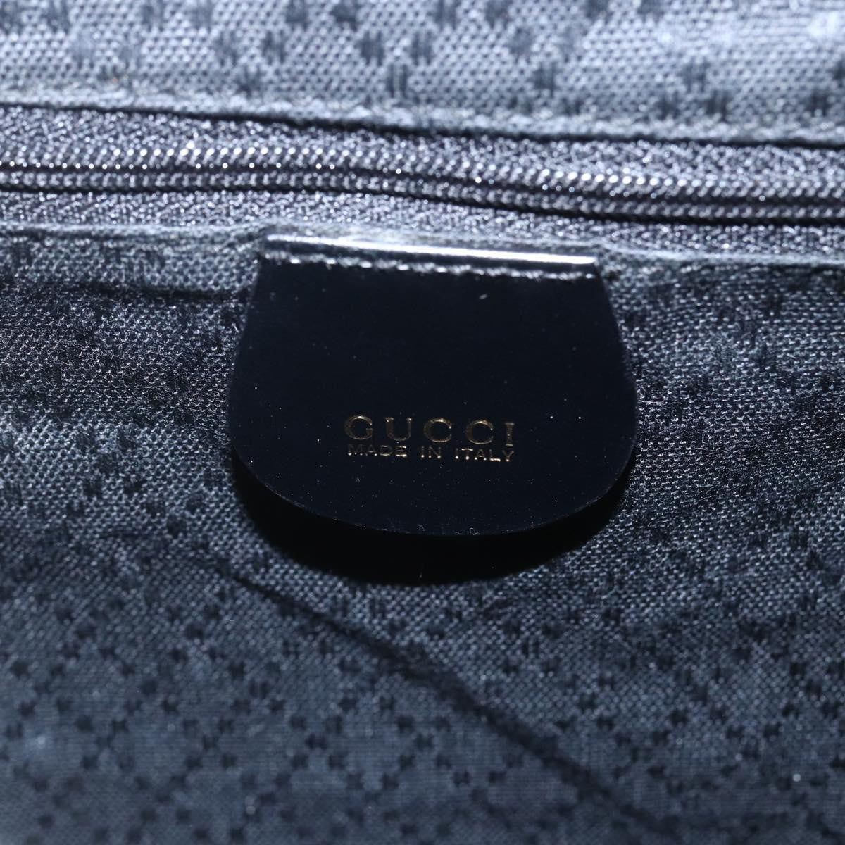 Gucci Vintage Bamboo Backpack Patent, BLACK, PATENT_LEATHER, Backpack