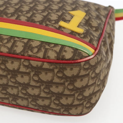 Christian Dior Vintage Rasta Messenger Bag Diorissimo Coated Canvas, BROWN, PVC, Shoulder bag