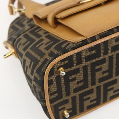 Fendi Vintage Zucca Handbag Zucca, BROWN, CANVAS, Handbag