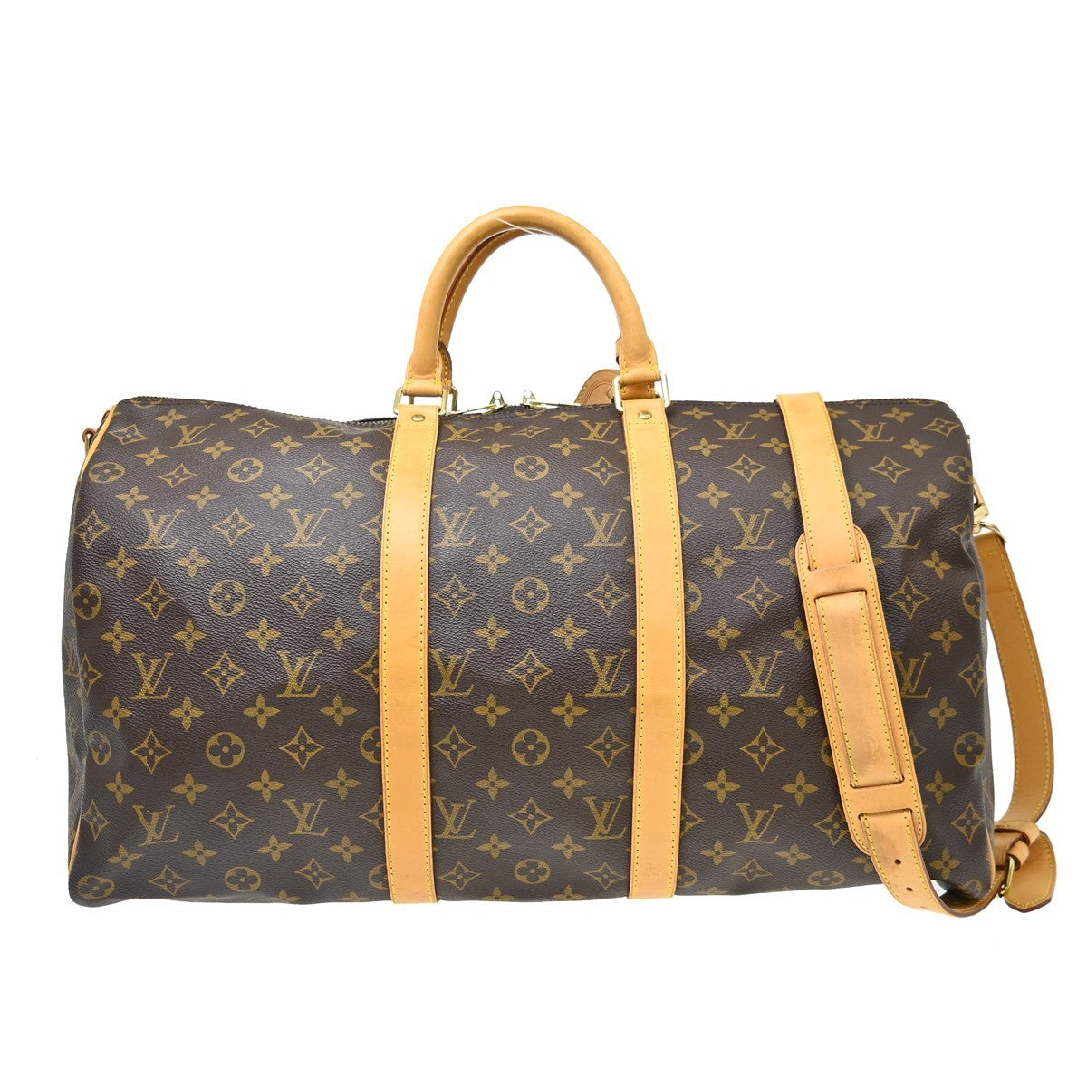 Louis Vuitton Keepall Bandouliere Bag Monogram Canvas, Brown, Canvas, Travel Bag
