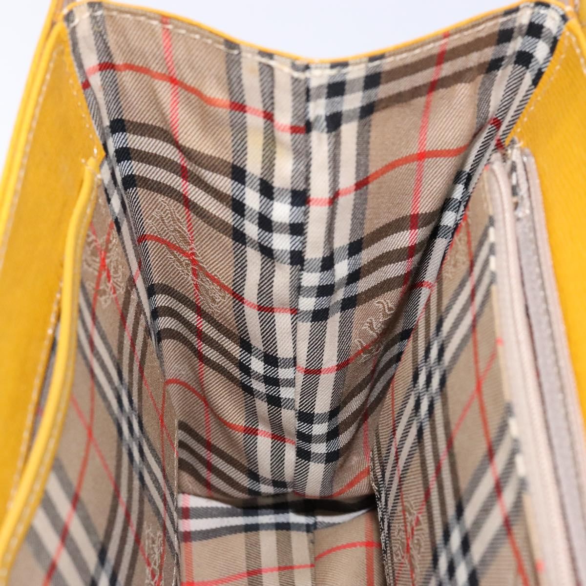 Burberry Vintage Handbag Leather, YELLOW, LEATHER, Handbag