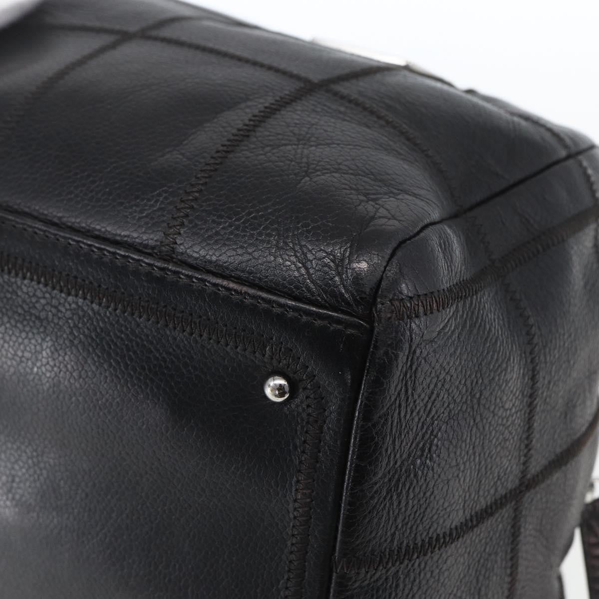 Chanel Chocolate Bar CC Bowler Bag Caviar skin, BLACK, LEATHER, Handbag