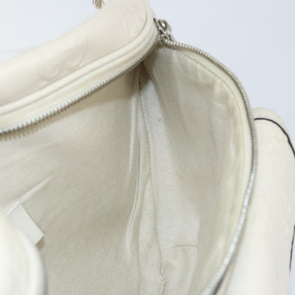 Gucci Front Pocket Belt Bag GG Embossed Perforated Leather, WHITE, LEATHER, Shoulder bag