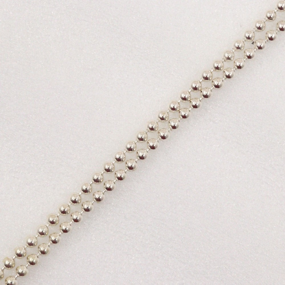 Gucci Logo Bar Double Ball Necklace Silver 925, SILVER, SILVER, Necklace