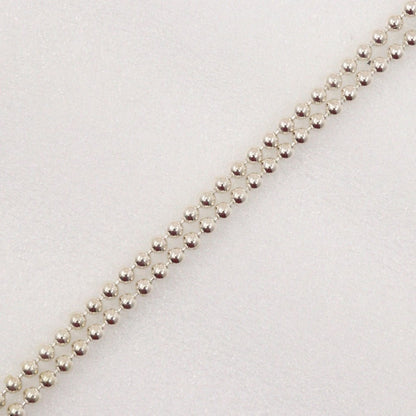 Gucci Logo Bar Double Ball Necklace Silver 925, SILVER, SILVER, Necklace