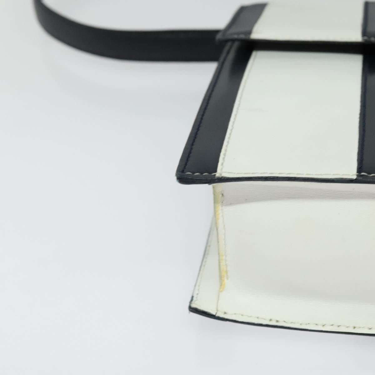 Celine Shoulder Bag Leather, WHITE, LEATHER, Shoulder bag
